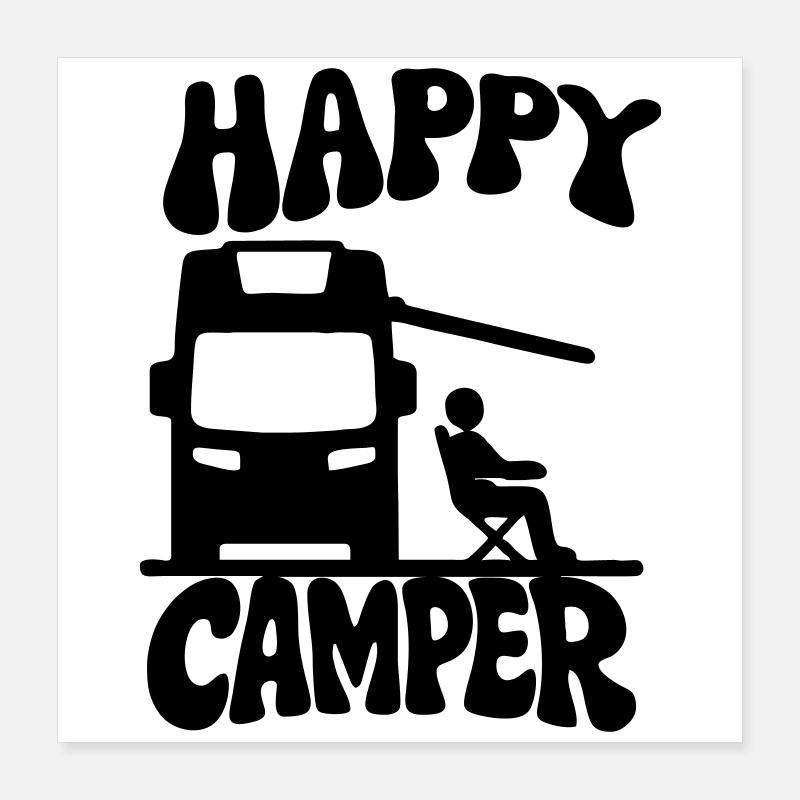 Camper Poster 40x40 cm
