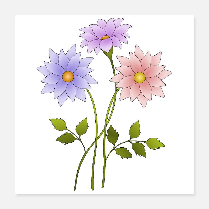 Fleur Poster 40 x 40 cm