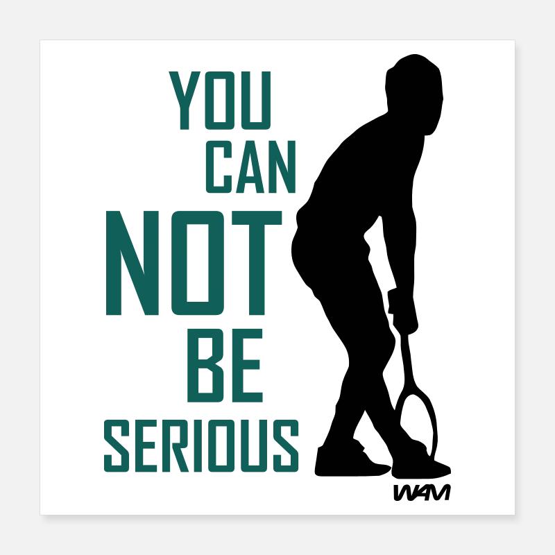JOHN MC ENROE YOU CANNOT BE SERIOUS Poster 40x40 cm