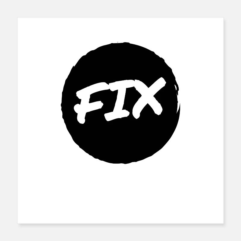 Fix - 100 % sécurisé, fix hoit Oida ;-) Poster 40 x 40 cm
