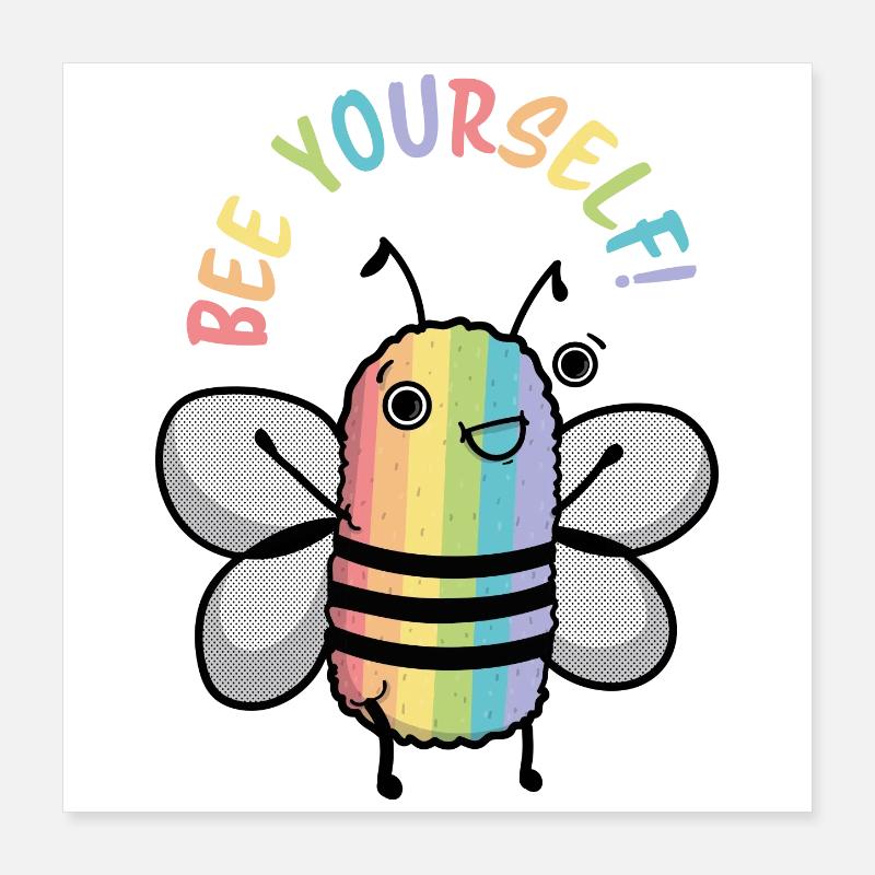 Restez à vous! Abeille * Poster 40 x 40 cm