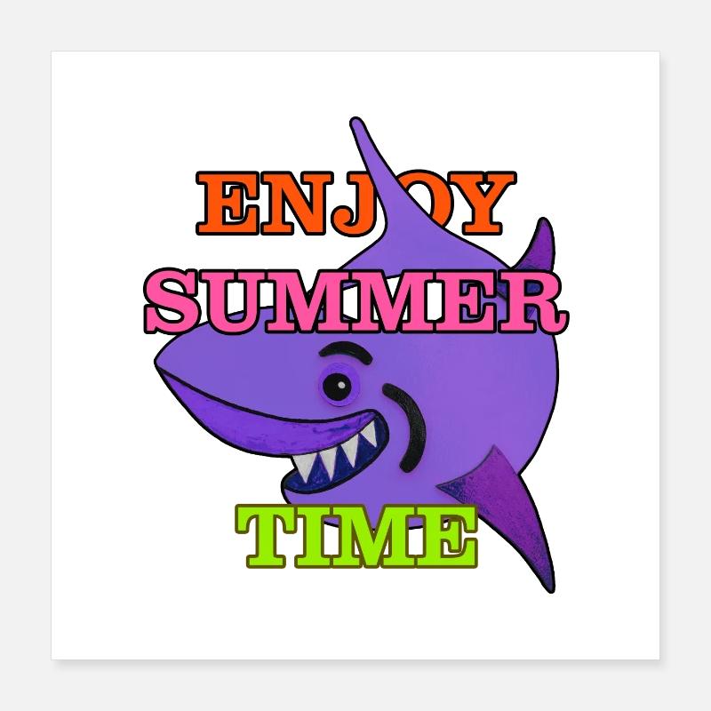 Requin joueur Poster 40 x 40 cm