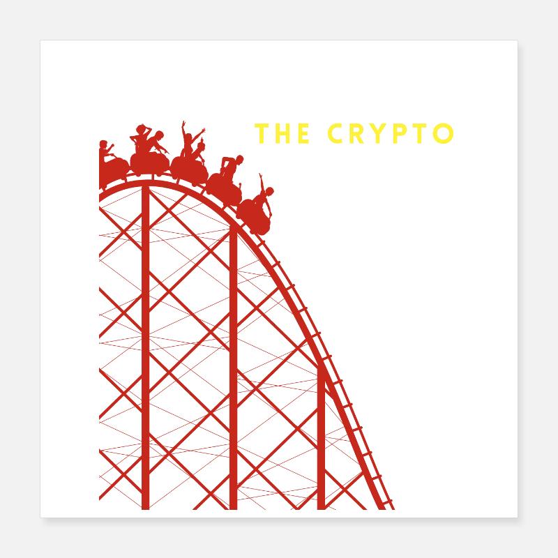 Crypto Ride Rollercoaster Poster 16" x 16" (40x40 cm)