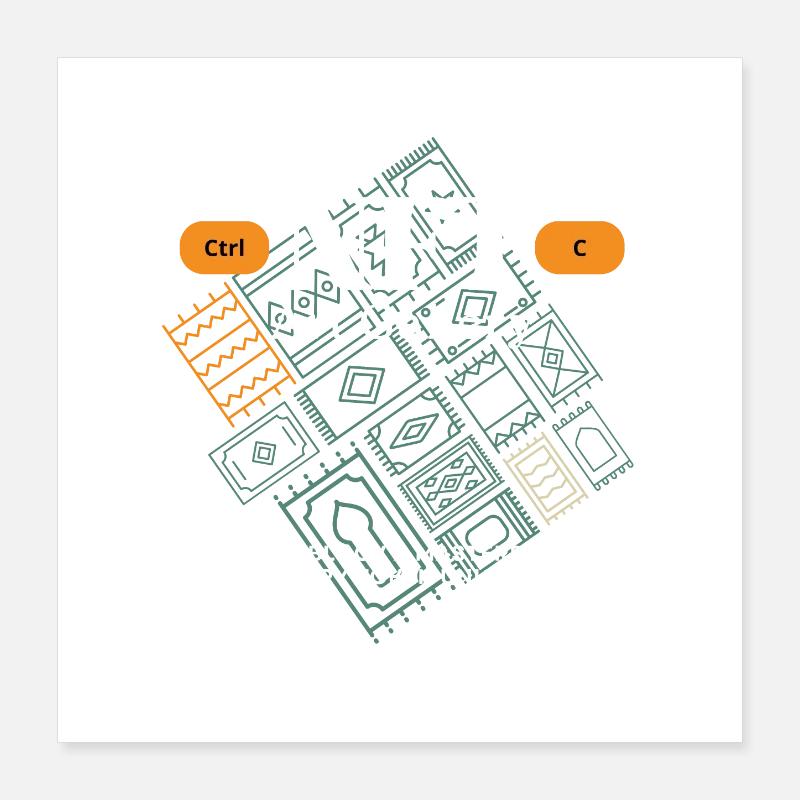 NFT Art Gallery Block Mosaic Poster 16" x 16" (40x40 cm)