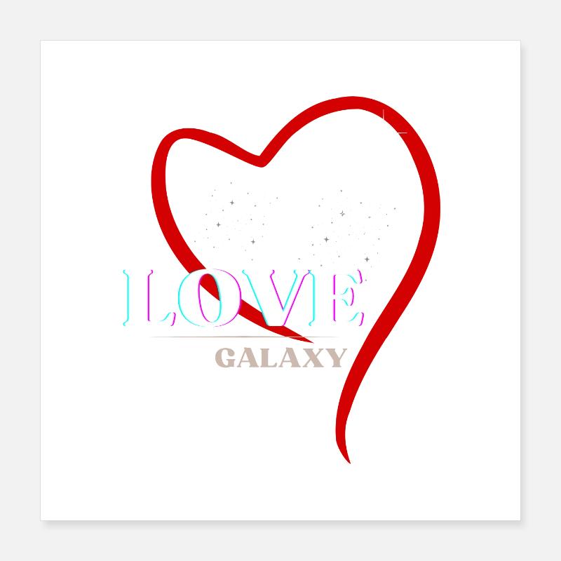 Amour Cosmique de Cupidon Poster 40 x 40 cm