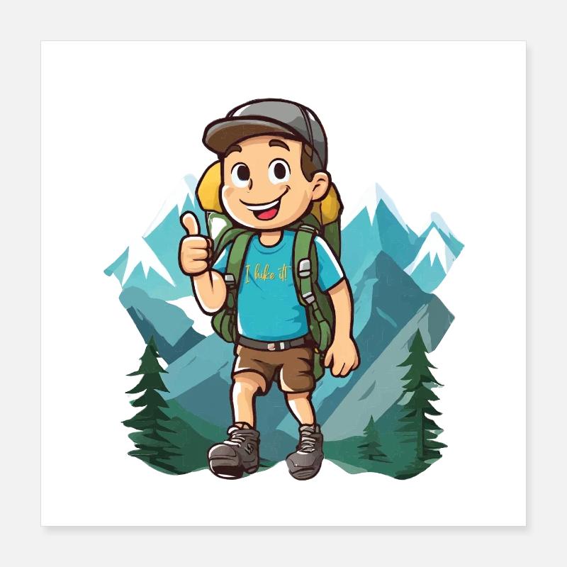 I HIKE IT Poster 40x40 cm