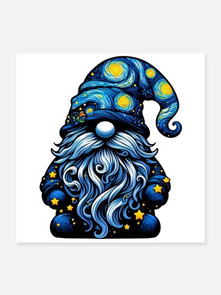 Gnom - Poster 40x40 cm - Weiß