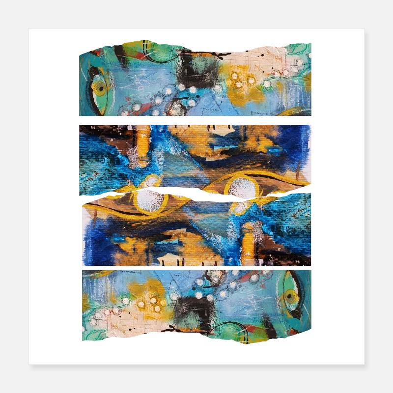 Abstract Colorful Expression Poster 16" x 16" (40x40 cm)