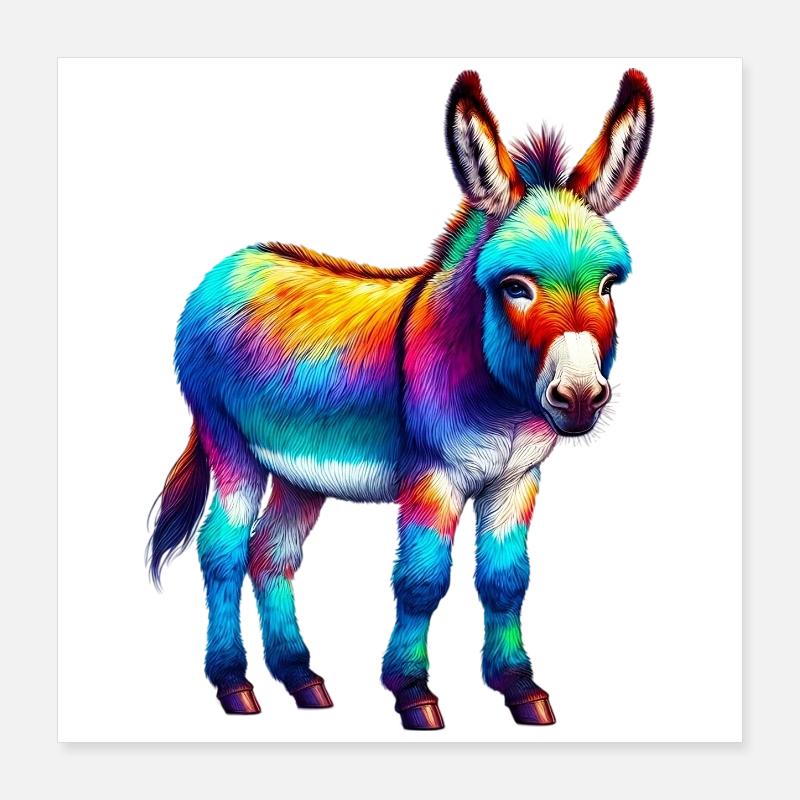 Mule âne Poster 40 x 40 cm