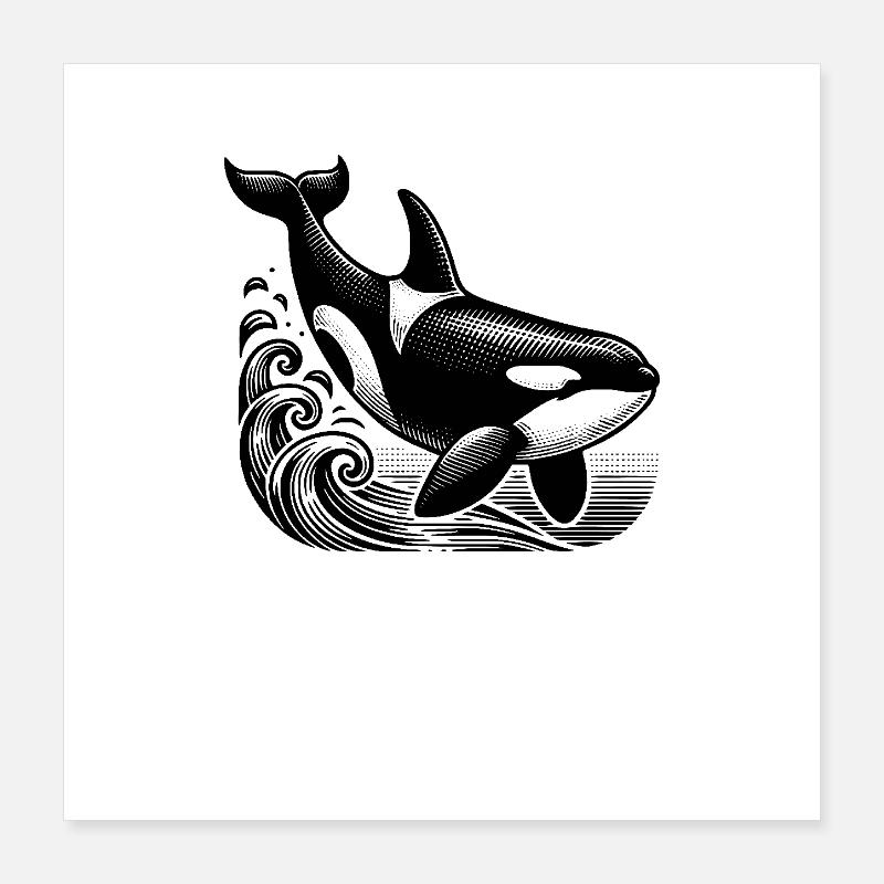 Mighty Orca Poster 16" x 16" (40x40 cm)