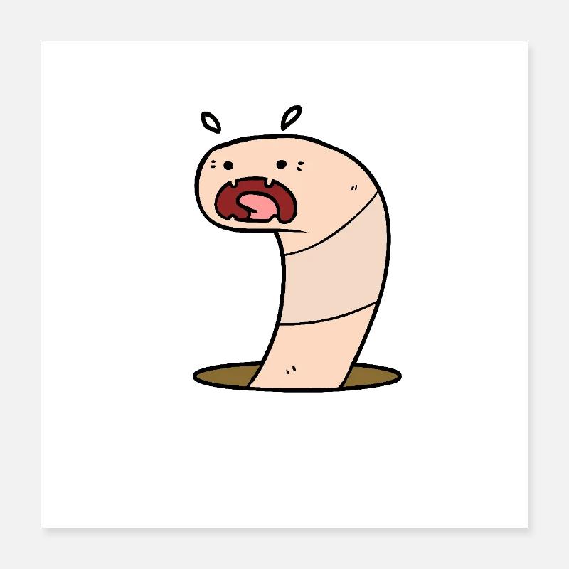 Mobile worm Poster 16" x 16" (40x40 cm)