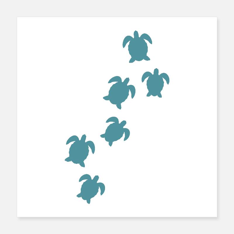 Sea turtle Poster 16" x 16" (40x40 cm)