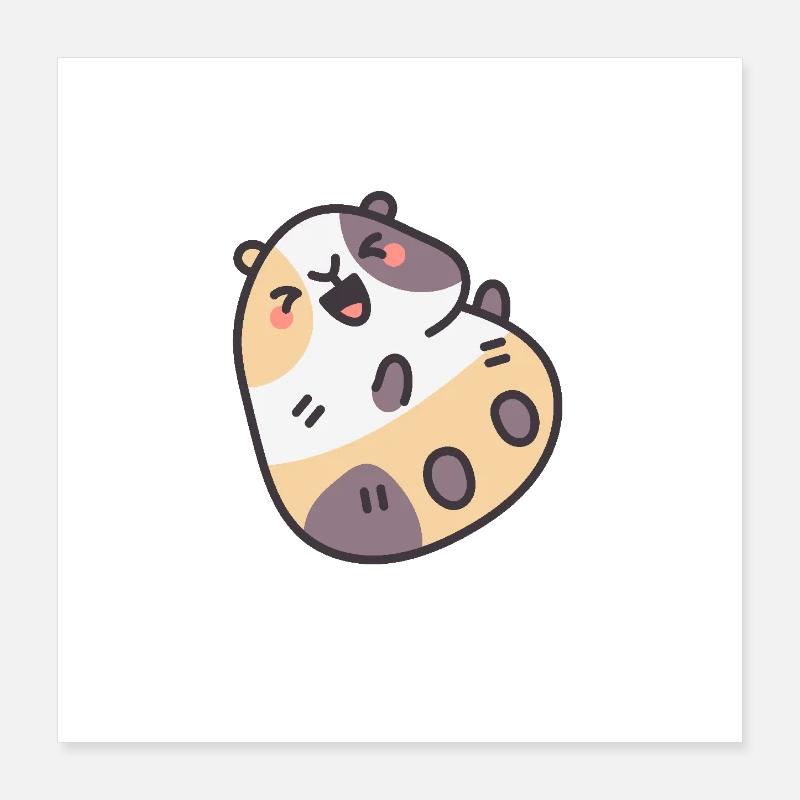The Friendly Guinea Pig Poster 16" x 16" (40x40 cm)
