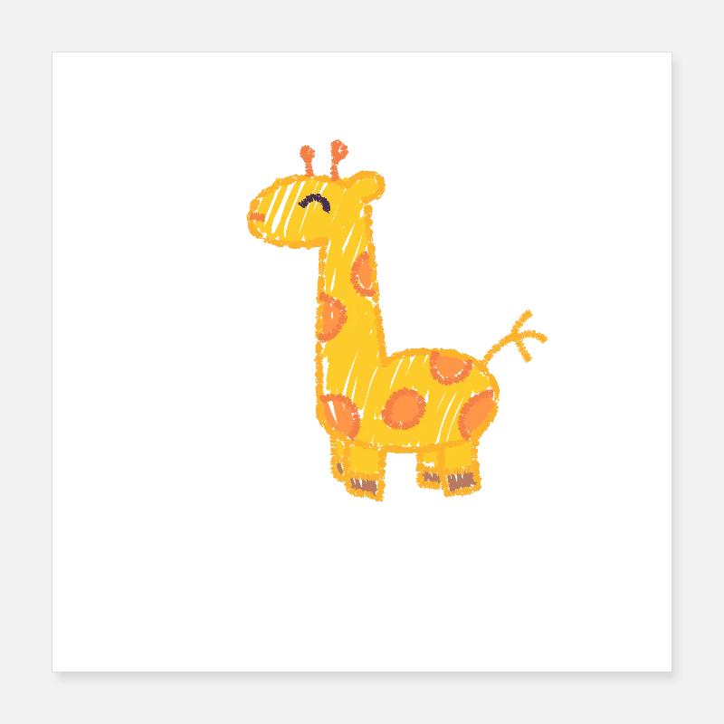 The Elegant Giraffe Poster 16" x 16" (40x40 cm)