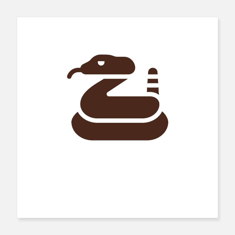 Incroyable serpent à sonnettes Poster 40 x 40 cm