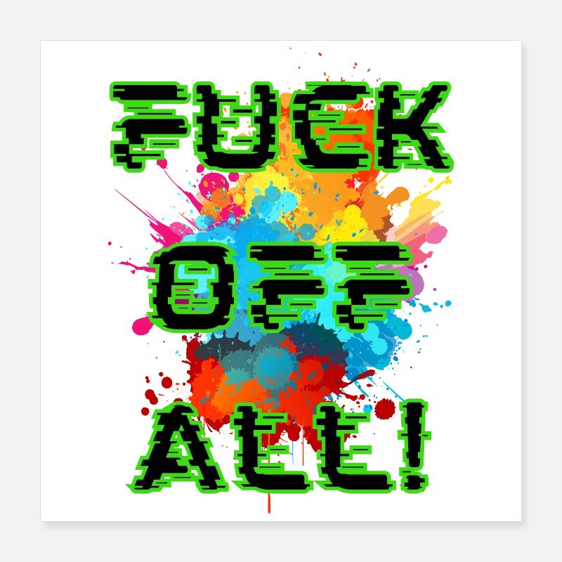 Punk-Farbexplosion Poster 40x40 cm