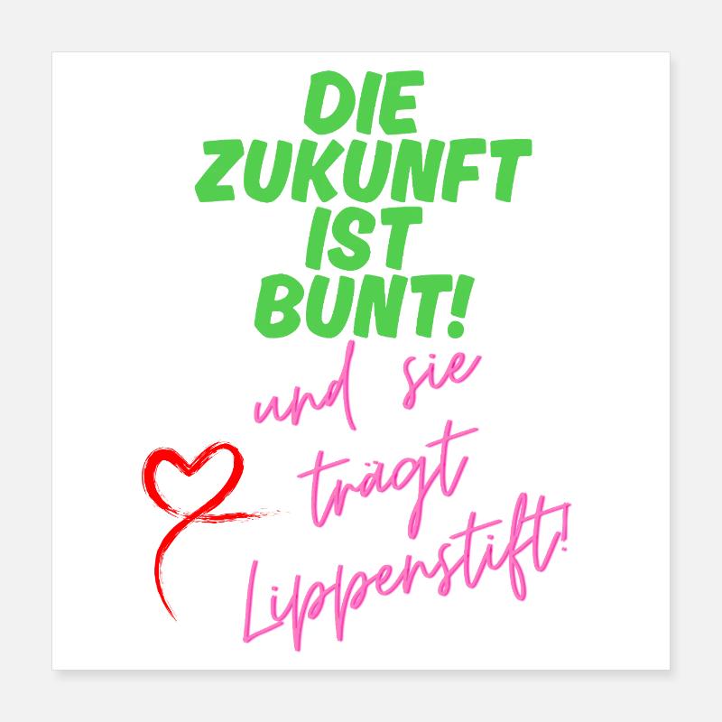 Zukunft Poster 40x40 cm