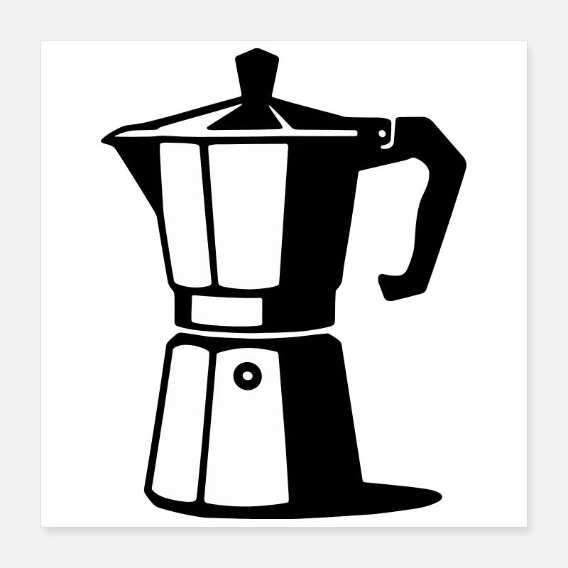 Cafetière à expresso Poster 40 x 40 cm