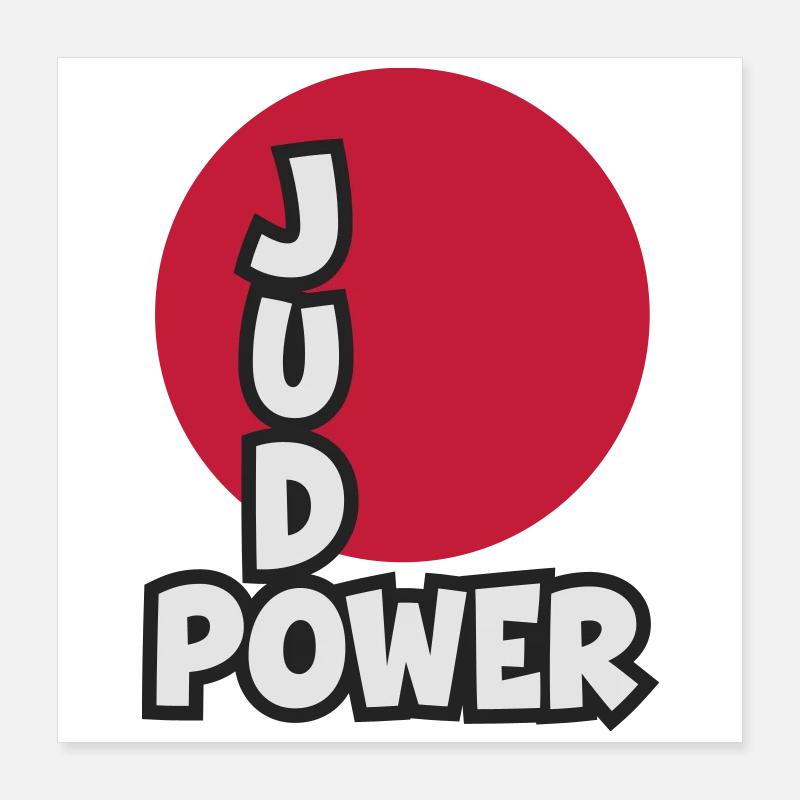 Puissance du judo Poster 40 x 40 cm