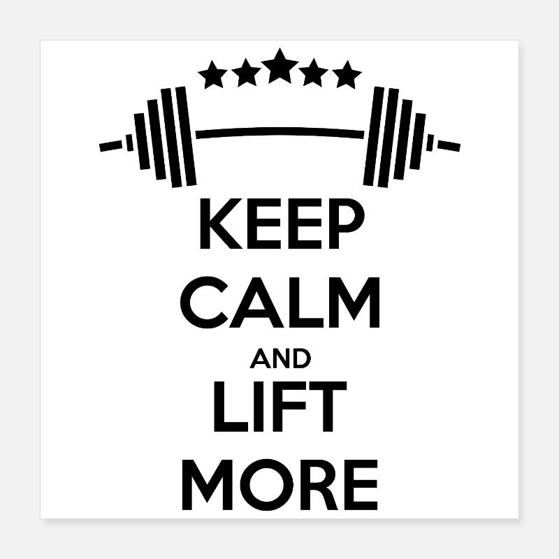 Keep Calm GYM: Strength & Motivation Poster 16" x 16" (40x40 cm)