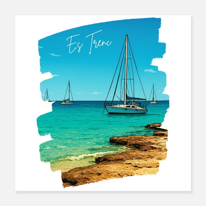Es Trenc - Mallorca Poster 40x40 cm