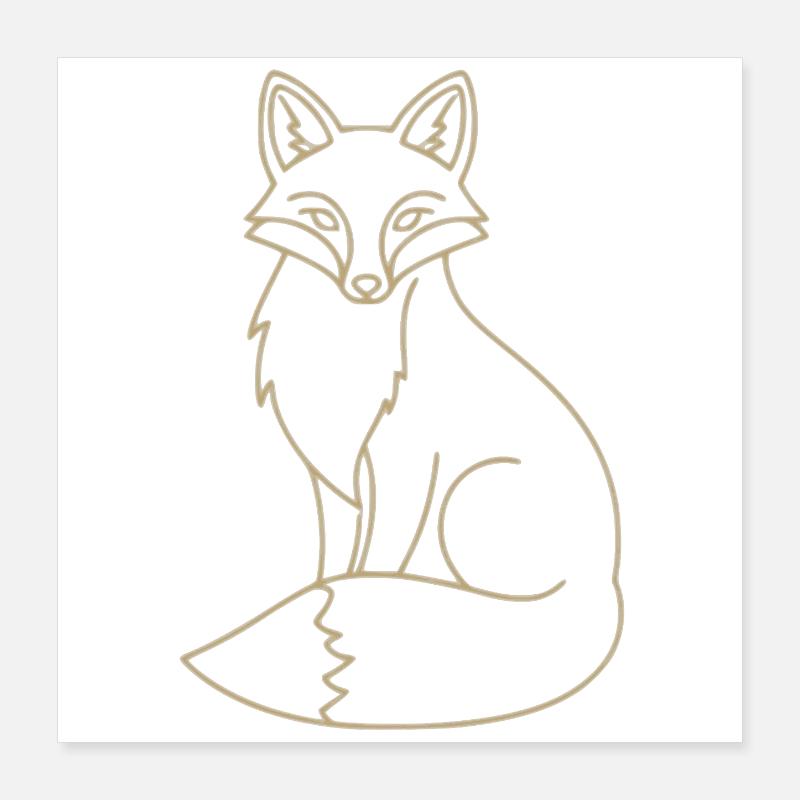 Renard doré Poster 40 x 40 cm