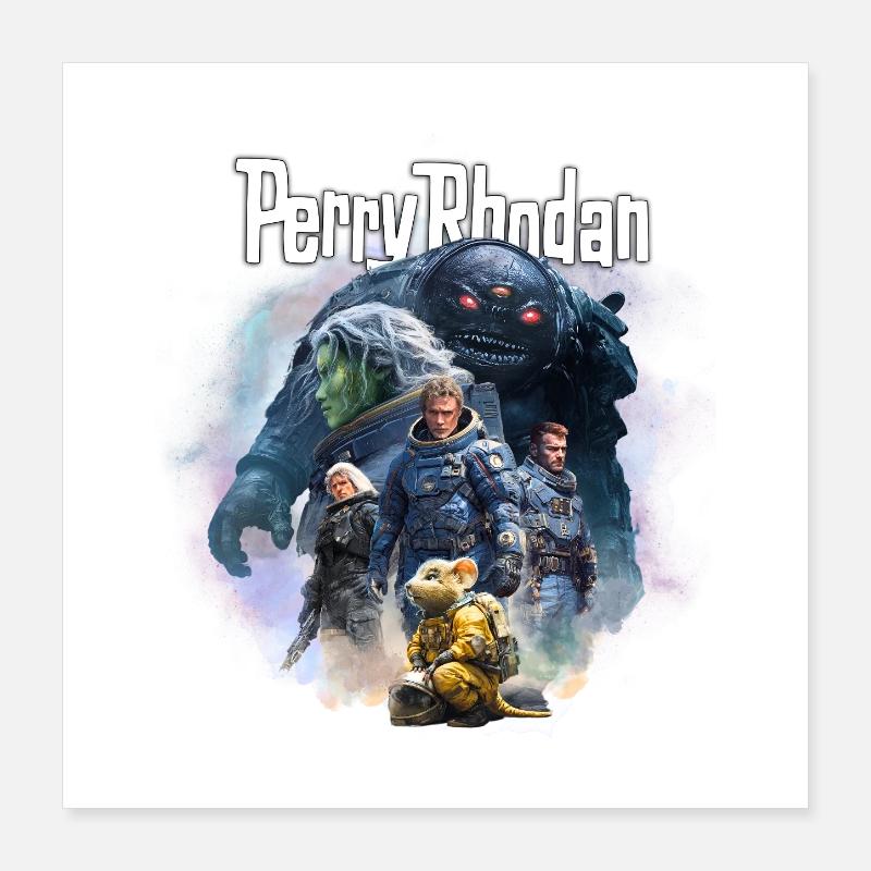 L’ÉQUIPAGE DE PERRY RHODAN Poster 40 x 40 cm
