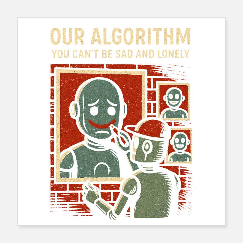 Unser Algorithmus-Shirt für Programmierer und Creators Poster 40x40 cm