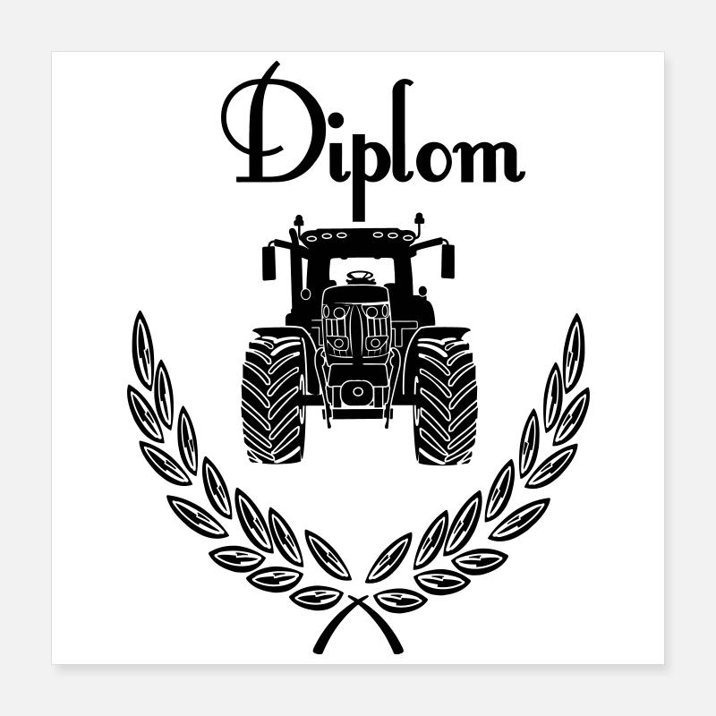 Diplom Tractor Poster 16" x 16" (40x40 cm)