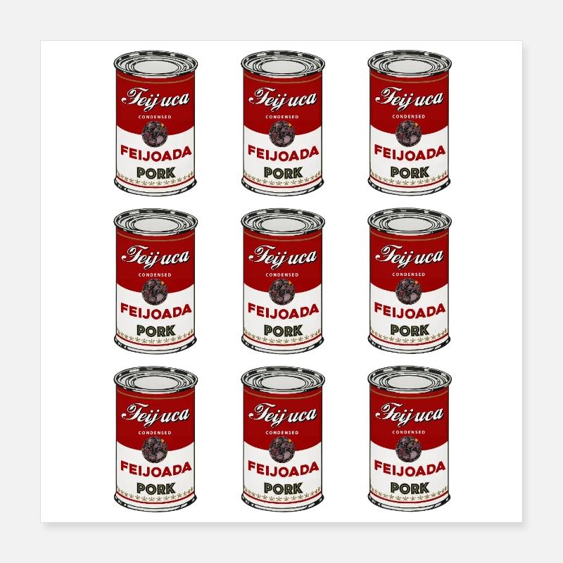 Feijoada Pork Can Pattern Poster 16" x 16" (40x40 cm)