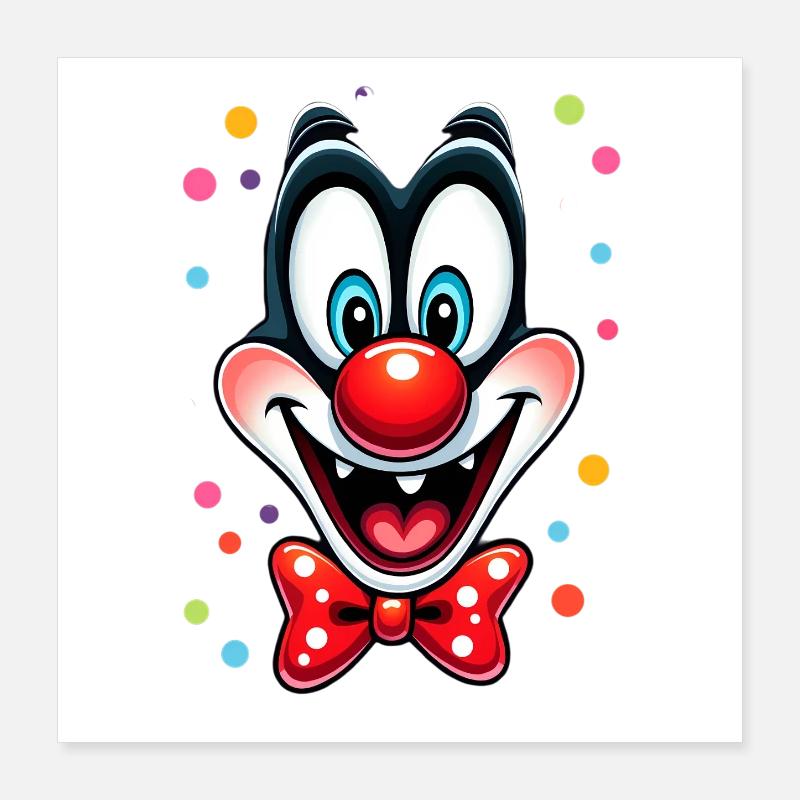 Déguisement de clown de carnaval Carnaval Carnaval Poster 40 x 40 cm