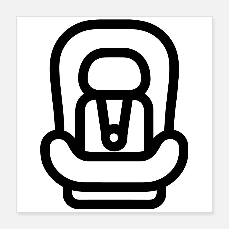 siège auto bébé Poster 16" x 16" (40x40 cm)