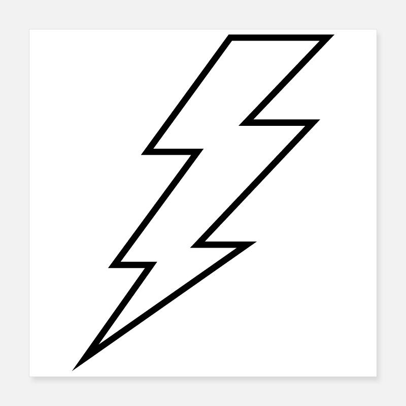 Lightning bolt Poster 16" x 16" (40x40 cm)