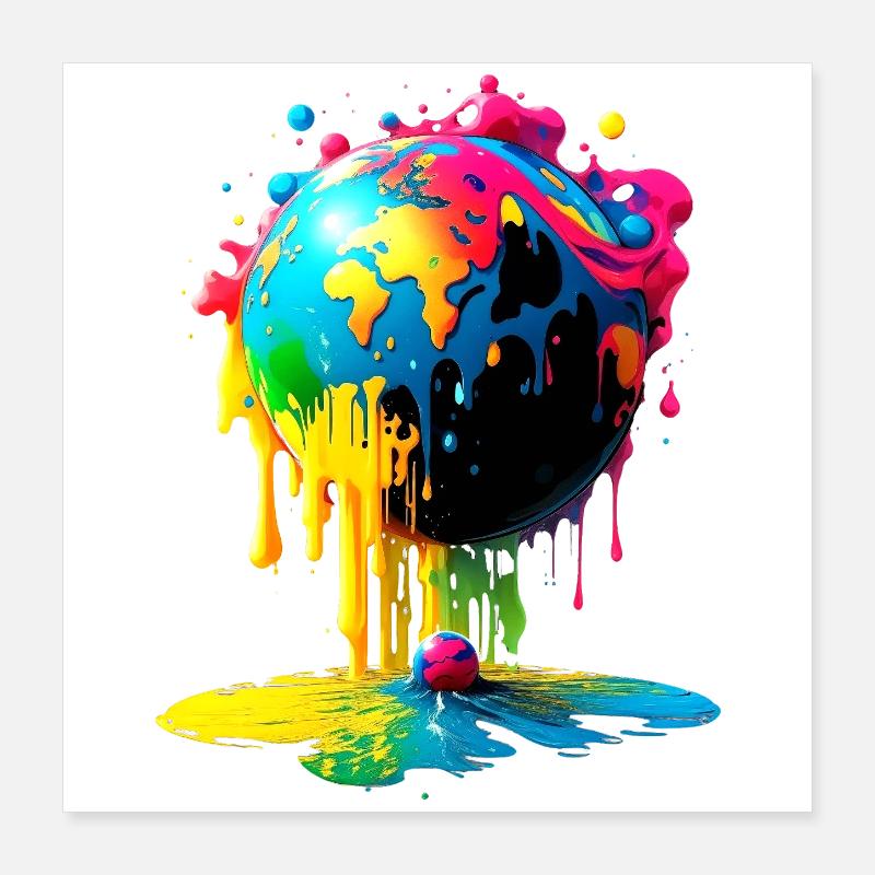 Globe - Earth - Globe Poster 16" x 16" (40x40 cm)