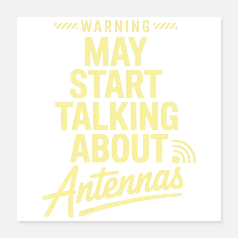 Retro Tech Satire Antenne Gesprächsplakat Poster 40x40 cm