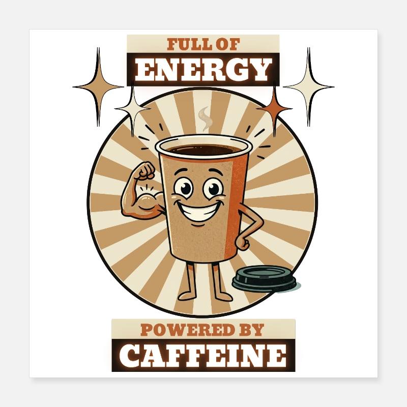 Coffee cup energy Poster 16" x 16" (40x40 cm)