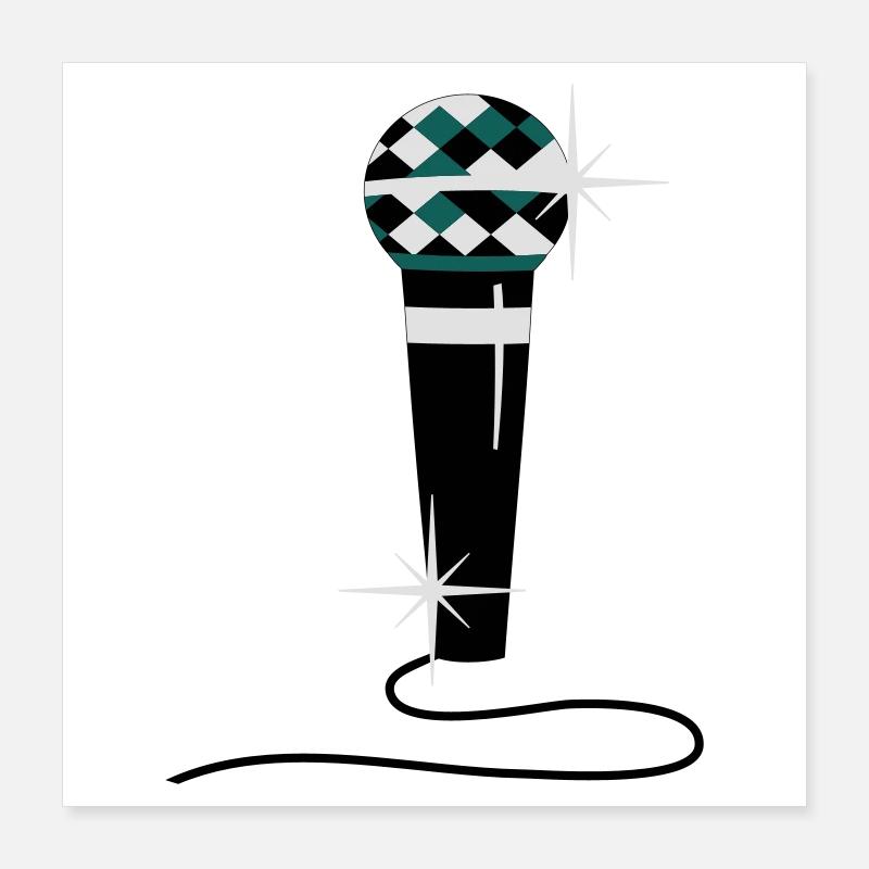 Diamond microphone Poster 16" x 16" (40x40 cm)