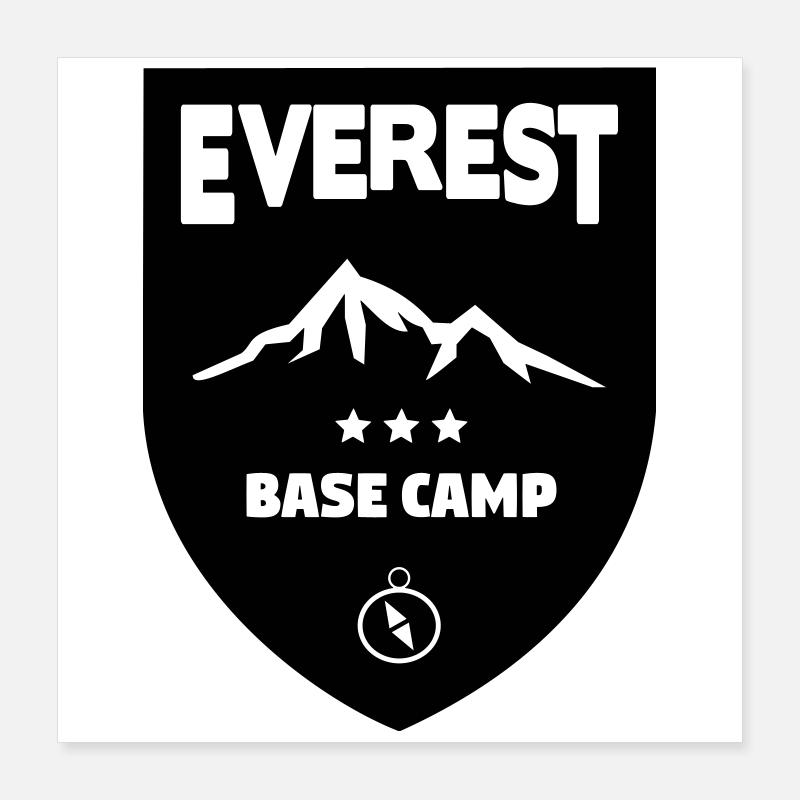 Mount Everest Basecamp Poster 40x40 cm