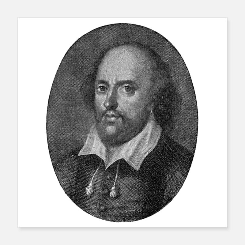 William Shakespeare Poster 40 x 40 cm