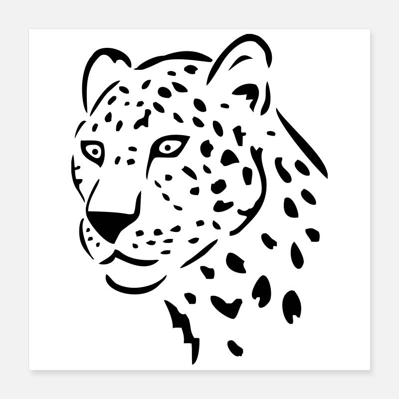 leopard raubkatze Poster 40x40 cm
