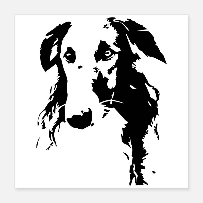Barsoi Kopf Poster 40x40 cm