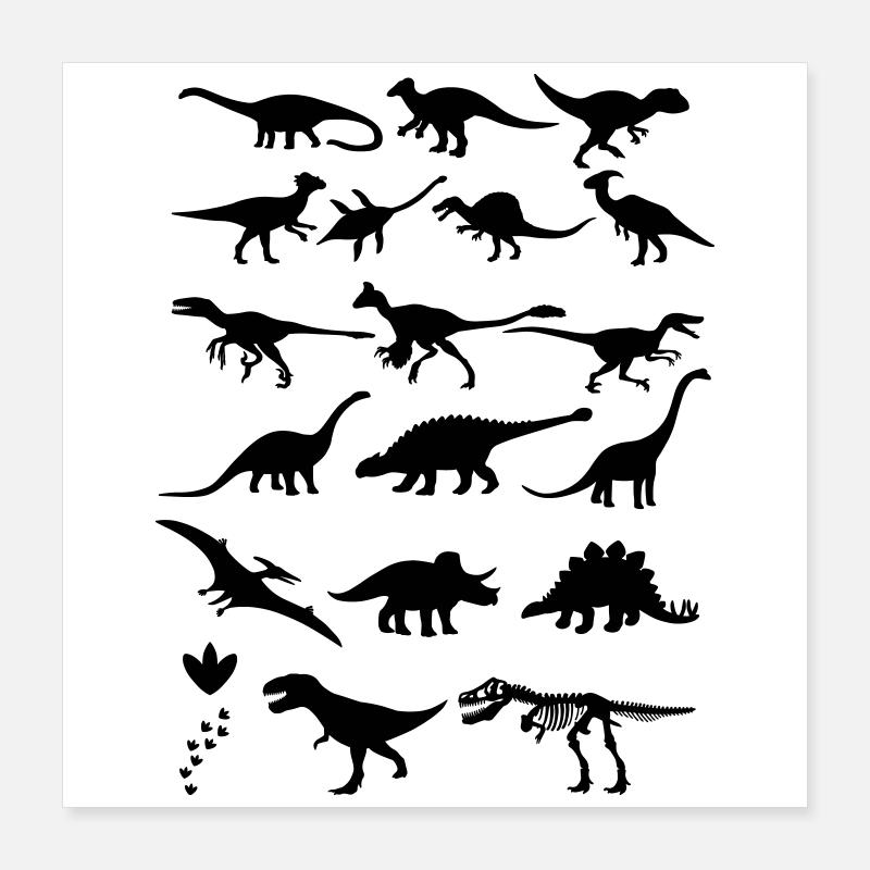 Dinosaurier Poster 40x40 cm