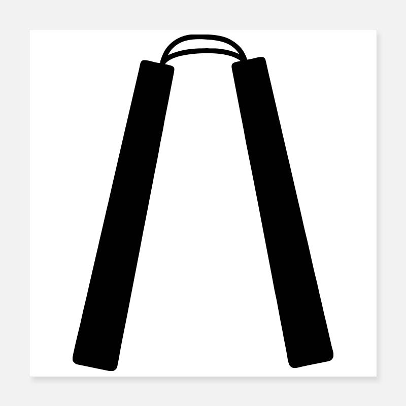 NUNCHAKU Poster 40x40 cm