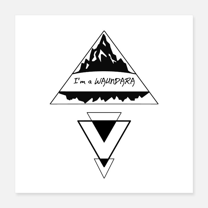 Je suis un Waundara - Je suis un vagabond, dialecte Poster 40 x 40 cm