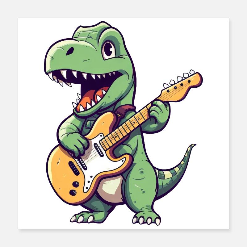 Guitariste de T-Rex Poster 40 x 40 cm