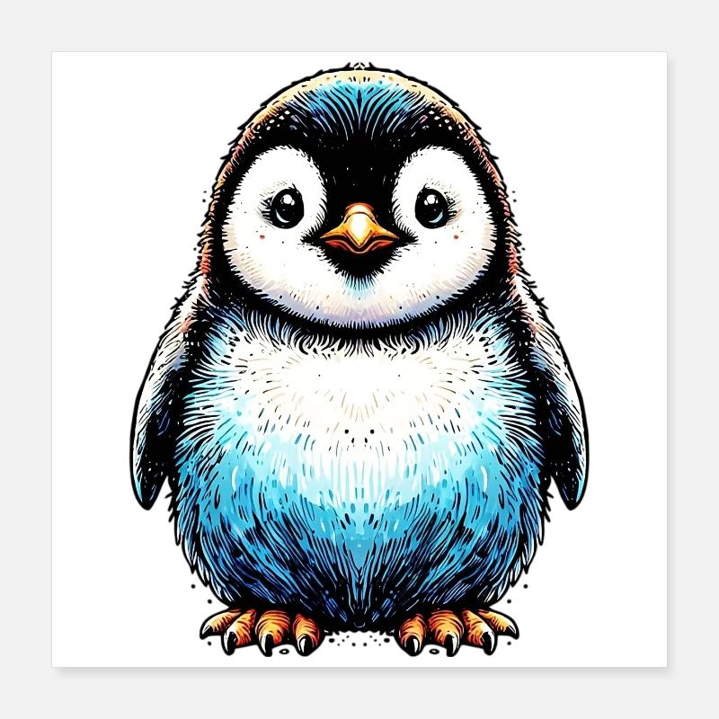Pinguin Poster 40x40 cm