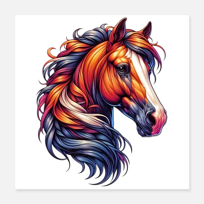 Cheval Poster 40 x 40 cm