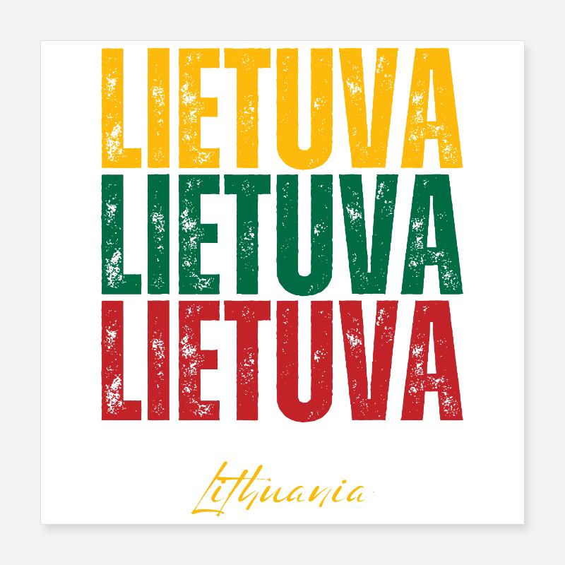 Fierté lituanienne, drapeau de la Lituanie Poster 40 x 40 cm
