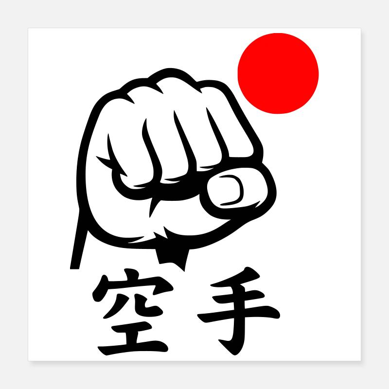 Karate Faust / Pugno Poster 40x40 cm