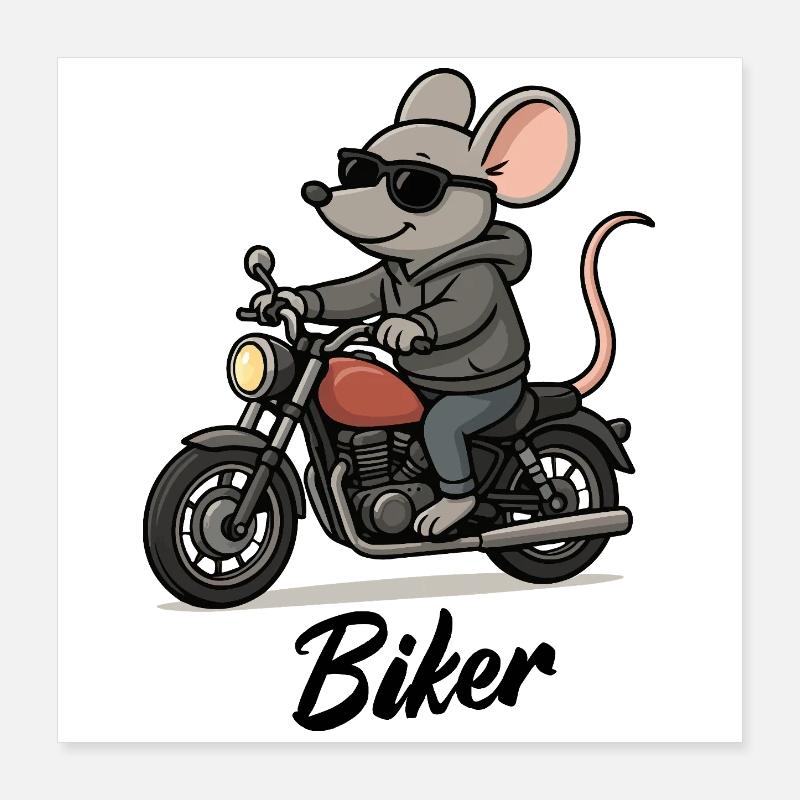 Moto souris Poster 40 x 40 cm
